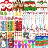 316Pcs Christmas Party Favors, Birthday Party Supplies Decor, Goodie Bag Stuffers, Advent Calendar Pinata Fillers, Treasure Box, Classroom Rewards Prize, Stocking Stuffers for Kids (Christmas) view 1