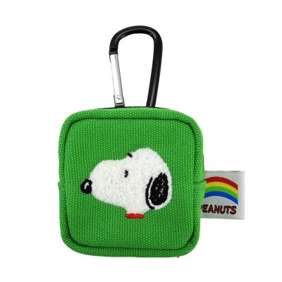 Nakajima Corporation Peanuts Snoopy Colorful Carabiner Mini Bag Green 206442-25 Height x 6.5 x Width 4 cm