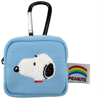 Nakajima Corporation Snoopy Colorful Carabiner Mini Pouch Large Blue 206459-25