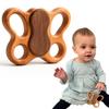 Baby Rattle Wooden Teether 0-12 Months - No BPA NO Plastic - Natural Montessori Baby Toys - Safe Teething Toys for Babies - 100% Beechwood Rattle Gift view 1