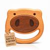 HippoToys Wooden Baby Rattle for 0 to 12 Months | No Paint, No Plastic, No Toxins | Montessori Inspired Natural Baby Toy | Calm Muted Sound | 100 Percent Natural Beechwood | Ideal for Baby Gifting view 1