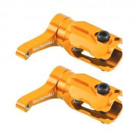 MICROHELI Precision CNC Aluminum Main Blade Grip (Gold) - GOOSKY S1