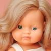 Miniland Baby Doll Dark Blonde Girl 15 inches in Box. Made in Spain with Vanilla Scent. Anatomically Correct. My Friends & Me Collection view 3