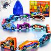 Toys for Boys Kids: 11 Magnetic Train Car Set, Spider-Toys for Boys, Travel Montessori Wooden Toy for Toddlers, Birthday Superhero Gifts for Kids view 1