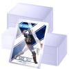 100 Topload Card Holder and 100 Soft Sleeves, JIQEZNL 35pt Topload Hard Card Protectors, 3" x 4" Card Sleeves Hard Plastic, Rigid Toploading Hard Card Case for Collectible Trading Cards view 1