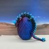 Glow in The Dark Crystal Dragon with Dragon Egg, 3D Printed Glow in The Dark Red Green Blue Crystal Dragon, Fidget Dragon Toy, Executive Office Home Decor GD001-RGB view 4
