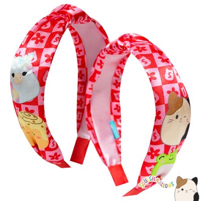LUV HER Licensed Squishmallows Knotted Headband - Thick Headbands For Girls - One Size Fit All - Hair Accessories For Her Ages 8+