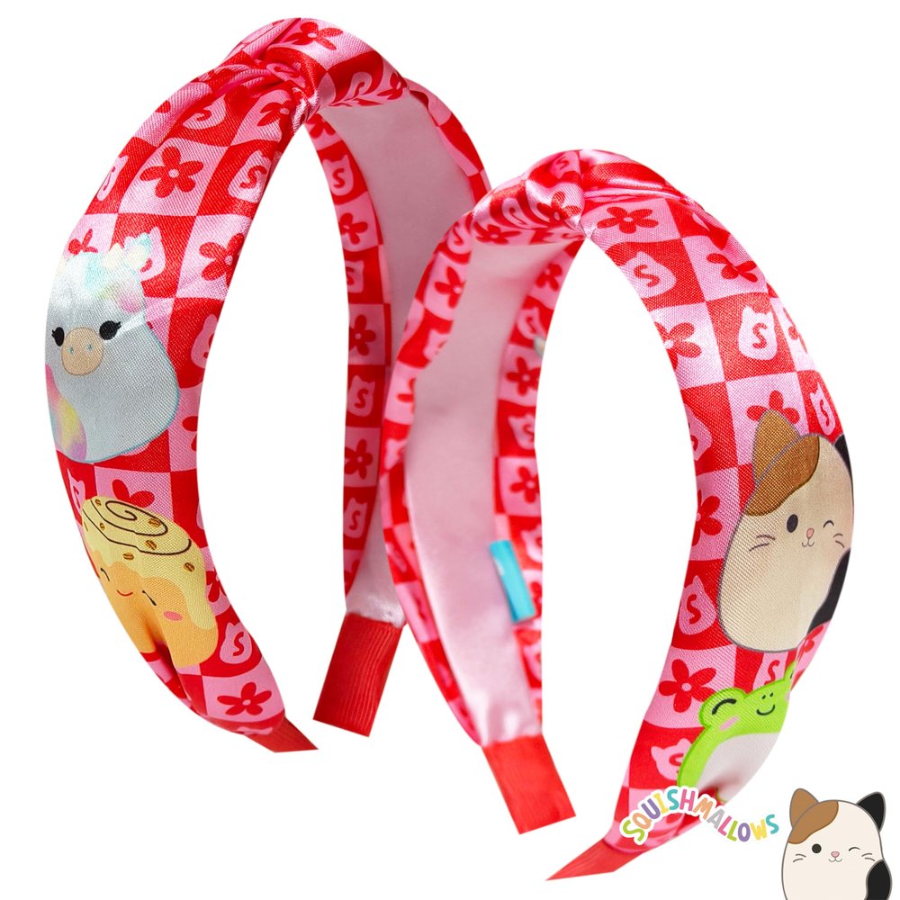 LUV HER Licensed Squishmallows Knotted Headband - Thick Headbands For Girls - One Size Fit All - Hair Accessories For Her Ages 8+