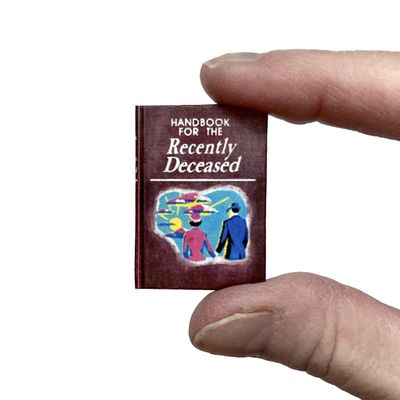 Handbook for The Recently Deceased Readable Miniature 1/6 Scale Dollhouse Book 12 Inch Figure Playscale Action Figure Fashion Doll by Little Things of Interest