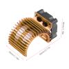 equlup Motor Heat Sink with Cooling Fan, Accessory Heat Sink with Cooling Fan Brushless Motor Engine for 1/10 Scale Electric RC Car 540/550 Motor (Gold) view 2