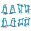 8Pcs MORFUM Aluminum Alloy Front & Rear Suspension Arms Swing Arm Set Compatible with Tamiya TT01 TT01D TT01E 1/10 RC On Road Touring Car Upgrade Parts view 2