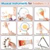 Wooden Toddler Musical Instruments Set, 9PCS Kids Montessori Toys, Baby Toys with Xylophone & Drum, Educational Gift for Ages 1, 2, 3 Year Olds view 3