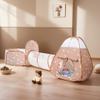 3 in 1 Pop Up Kids Play Tent with Tunnel and Ball Pit for Kids, Boys, Girls, Babies and Toddlers, Indoor/Outdoor Playhouse, Brown/Apricot view 2