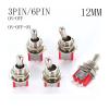 POWTAXBJGD 5Pcs SH T80-T Series Lever Toggle Switch 12mm 5A 125VAC(6PIN ON Off ON) view 2