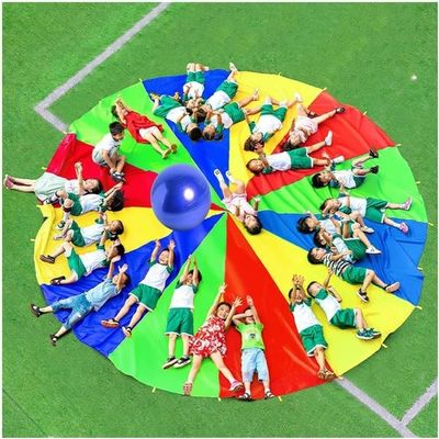 Group Outdoor Games Game Props Toddler Outdoor Leisure Co-Operative Game Parachute Outdoor Toys Portable Toys Giant Props Picnic Mat(2m/6.56ft)