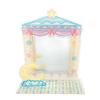 Acrylic Stand with Mirror, Moon Pattern, Yellow view 1