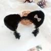 Animal Headband for Stuffed Animals, for 5.9-7.9 inches (15-20 cm), Sewing Clothing, Kigurumi, OTA Living, Black, Fluffy view 2