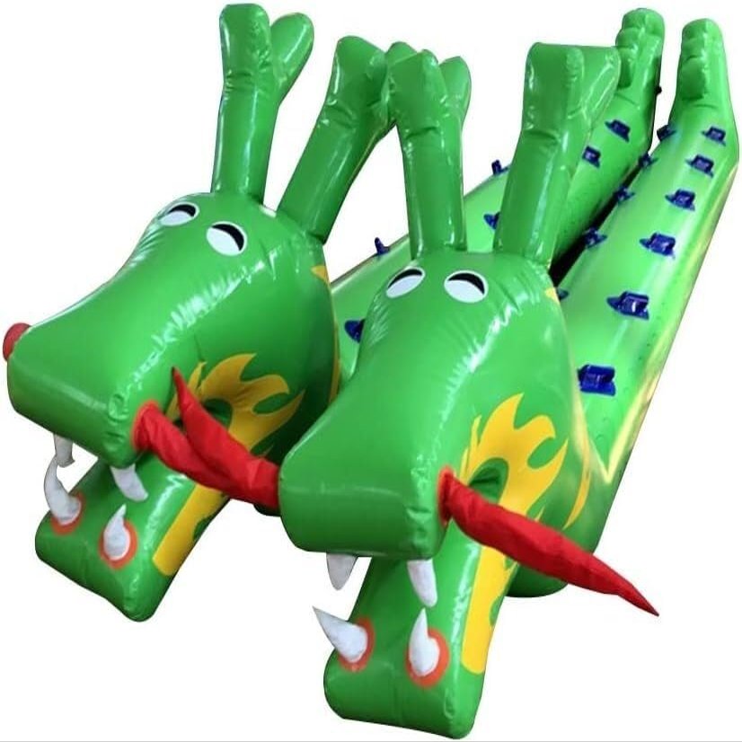 TZLGMDER Group Outdoor Games Outdoor Teamwork Games, Lawn Inflatable Dragon Boat Racing Game, The Physical Training Teamwork(5 Seats)