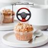 18pcs Glitter Car Steering Wheel Helmet Dessert Cupcake Topper Pick for Race Car Vehicle Repair Theme Decor Supplies Men woman Happy Birthday Party Decorations view 2