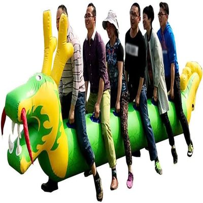 TZLGMDER Group Outdoor Games Outdoor Teamwork Games, Outdoor Activities Group Race Game Dragon Boat, Lawn Games Inflatable Dragon Boat(9 Seats)