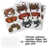18pcs Glitter Crab Dessert Cupcake Topper Pick for Ocean Under The Sea Beach Animals Creature Crab Theme Decor Supplies Baby Shower Men Women kids Happy Birthday Party Decoration view 3