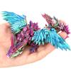 SUMLAND 3D Printed Dragon with Wings,3D Printed Animals Toys,Flexible Articulated Winged Crystal Dragon 12in,Red Green Blue view 3