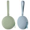 2 Pack Silicone Pacifier Holder Case, Baby Pacifier Holder Pouch for Newborn, Boys and Girls, Portable Silicone Pacifier Bags (Sage+Ether) view 1