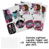 18pcs Pink Glitter CD Microphone Dessert Cupcake Topper Pick for Retro 50s I Love The 50S Theme Men Women Theme Decor Supplies Happy Birthday Decorations view 3