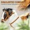 Qaba Ride on Horse for Toddlers 3-8 Years Old, Riding Horse with Neighing Sound, Stuffed Animal Horse Toy for Kids with Padding, Brown view 3