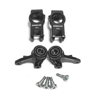 KEBEILEE Alu7075 Spindle Carrier Set for Losi 8IGHT-X Super Lasernut 1/6 (Black)