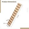 2-Piece Unpainted Wooden Miniature Stair Set, 1:12 Scale Stairs Without Handrails, DIY Step Models for Dollhouse Furniture and Scene Customization view 3