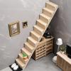 2-Piece Unpainted Wooden Miniature Stair Set, 1:12 Scale Stairs Without Handrails, DIY Step Models for Dollhouse Furniture and Scene Customization view 4