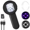 100X Digital Magnifying Glass- Coin Magnifying Glass with 2'' Screen, Portable Handheld Kids Microscope, Jewelers loupe with Light, for Trichome, USB Coin Magnifier for Collector, Mini Scope for Bug view 1