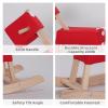 PHUDONGTOYS Red Wooden Rocking Horse Juni for Toddlers (Ages 1-3) - Soft Canvas Fabric, Gentle on Skin, Solid Rubber Wood, Sturdy Wood Rocking, Christmas Housewarming Gift for Kids view 4