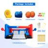WELLFUNTIME Inflatable Bounce House with Slide, 15.3ft x 14.7ft, Jumping Castle with Blower, Dartboard, Dual Basketball Hoop, Dual Kicking Boards, Jumping Area for 6 Kids view 4