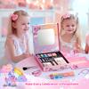 Kids Makeup & Jewelry Kit for Girls - Washable Real Cosmetics Set with Bracelet-Making for Children Toddler, Princess Dress-Up Toy, Ideal Winter Birthday Gift for 4-12 Year Olds (Pink) view 3