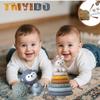 3 in 1 Baby Toys Bundle,Soft Stacking Building Blocks,Teething Ring & Sensory Balls for Newborn to 18 Months| Soft Textured Design,Perfect for Sensory Development, Motor Skills (Family Edition) view 3
