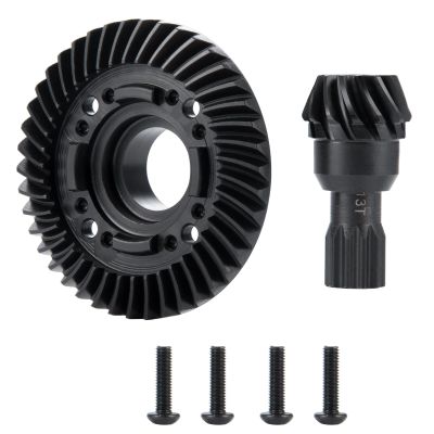 LSG 42T 13T Diff Gears Set, Carborn Steel Front/Rear Diff Ring + Pinion Gear for Tra-xxas 1/5 X-Maxx Xmaxx 6S / X Maxx 8S / XRT 8S RC Upgrades Part (Rear)