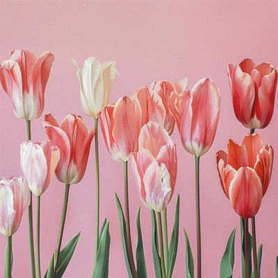 1000 Adult Puzzle Pieces with Pink Background Tulips, Suitable As A Landscape Puzzle Gift for Men, Women, and The Elderly