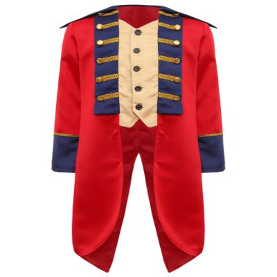 TSSOE Kids Boys Medieval Prince Jacket Tailcoat Jacket Renaissance Victorian Jacket Coat Colonial Costume Red 10 Years