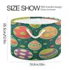 Kigai Easter Egg Round Storage Basket with Cotton Rope,Large Collapsible Laundry Basket Blanket Toy Clothes Storage Bin for Bedroom Bathroom Nursery view 2