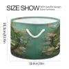 Kigai Easter Elves Round Storage Basket with Cotton Rope,Large Collapsible Laundry Basket Blanket Toy Clothes Storage Bin for Bedroom Bathroom Nursery view 2