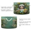 Kigai Easter Elves Round Storage Basket with Cotton Rope,Large Collapsible Laundry Basket Blanket Toy Clothes Storage Bin for Bedroom Bathroom Nursery view 3