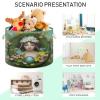 Kigai Easter Elves Round Storage Basket with Cotton Rope,Large Collapsible Laundry Basket Blanket Toy Clothes Storage Bin for Bedroom Bathroom Nursery view 4