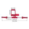 Aluminium BTA Servo Mount and Scale Hydraulic Steering Link for 1/10 RC Crawler Vanquish Phoenix VS4-10 F10 Portal Axle Upgrade (Red) view 2