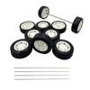 10PCS Toy Car Wheels Rubber Tire with 5PCS Shaft Round Axles for for DIY Model Toy RC Car Accessories (3X38MM) view 1