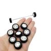 10PCS Small Toy Car Wheels 20mm Rubber Tire with 5PCS Shaft Round Axles for for DIY Model Toy RC Car Accessories (2X20MM) view 4