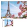 1000 PCS Jigsaw Puzzles Paris Eiffel Tower with Flowers Puzzles Personalized Puzzle for Adults Wooden Puzzle Custom Puzzles from Photos Picture Puzzle Classic Jigsaw Puzzle for Wedding Birthday Valen view 1