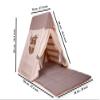 Climbing Set with Playhouse Tent for Kid's | Tent for Triangle and Climbing Set | Tent Mat Climbing Set | Climbing Set with Tepee for Kids | Play Tent & Mat for Climbing Frame (LADDER + GRAY) view 4