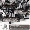 Bestoyz 1000 Building Bricks Set + 8 Pack Baseplates Bundle, Black/White/Dark Grey/Light Grey view 4